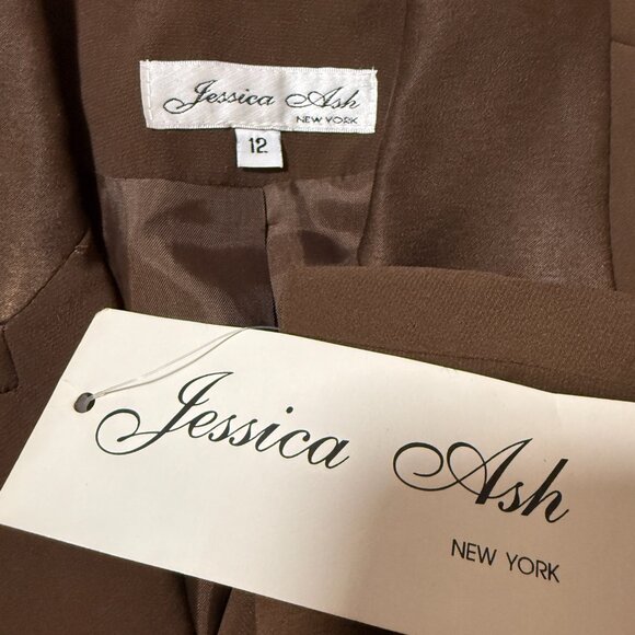 Vintage Jessica Ash 2-piece Brown Career Skirt Suit New with Tag/Unworn size 12 - Picture 10 of 14